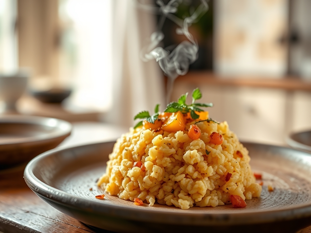 Bolinho de arroz com calabresa