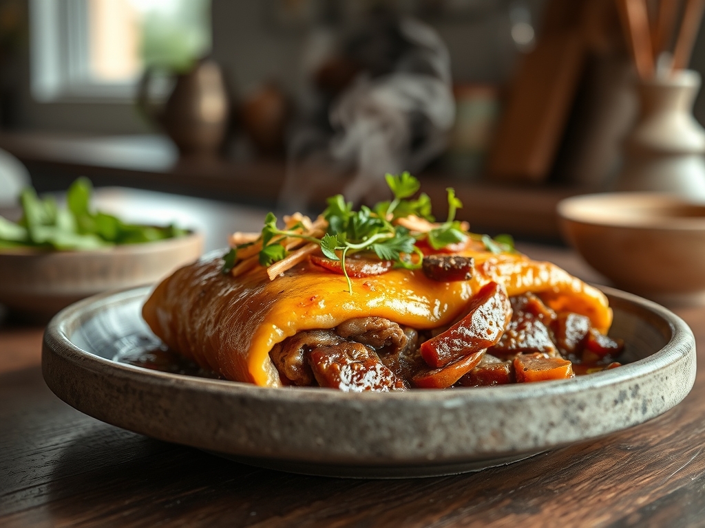 Burrito de carne louca