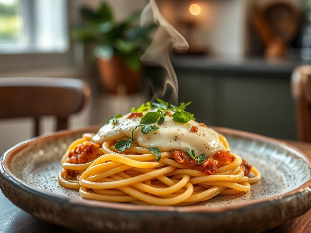Espaguete à carbonara de verdade