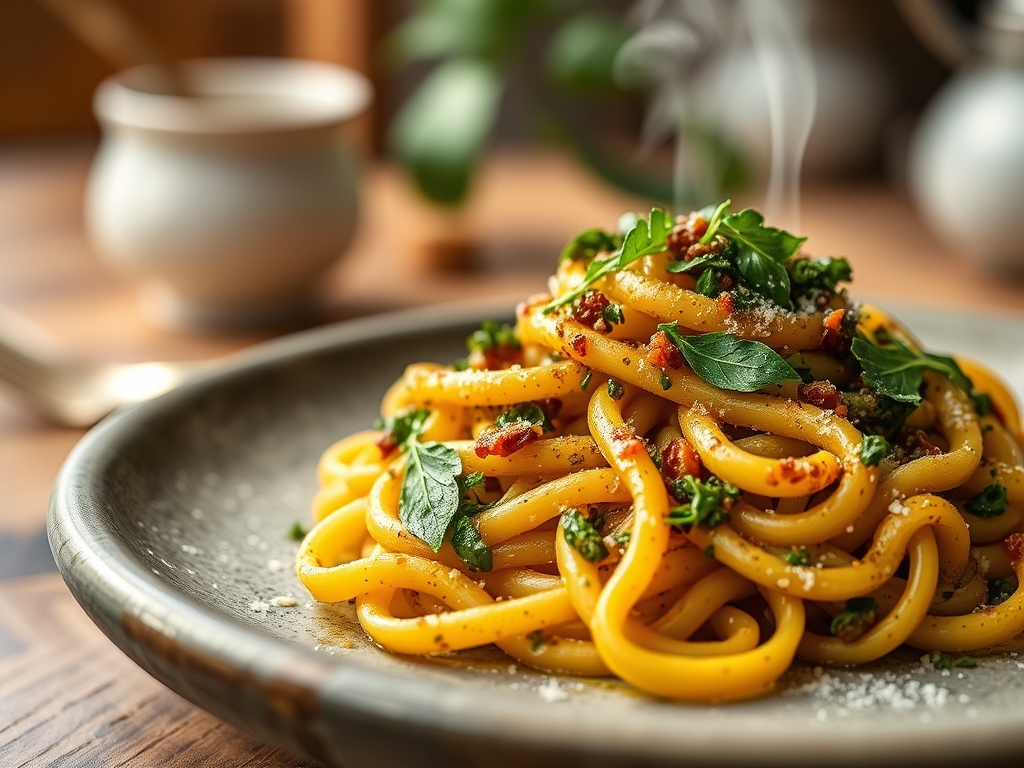 Fusilli com molho pesto real