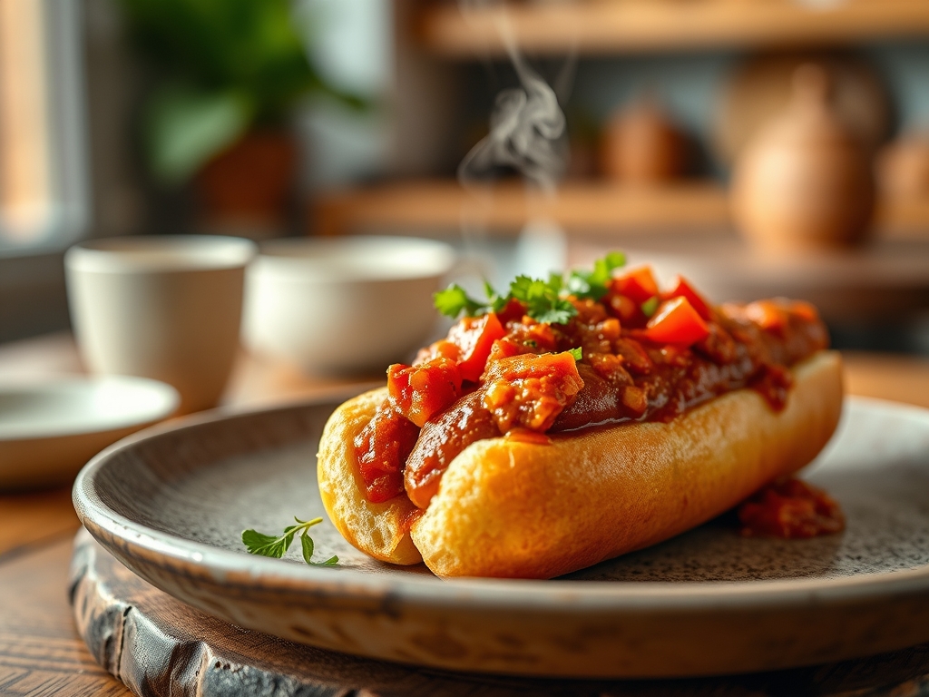 Hot dog com chilli picante