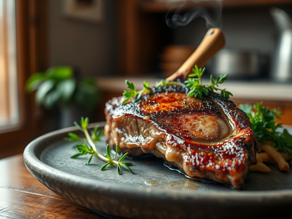T-bone na manteiga